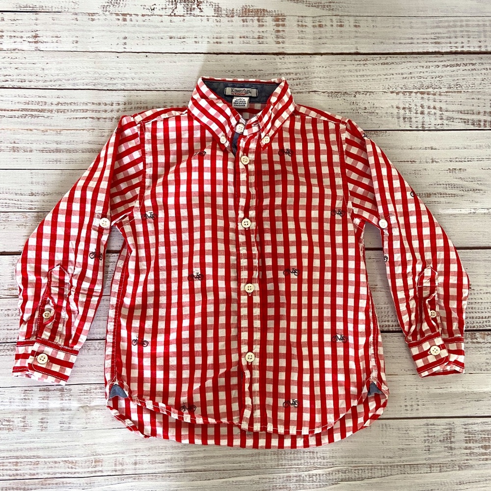 Boys Bicycle Button Up Shirt